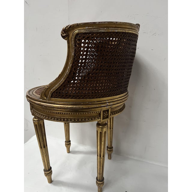 Louis XVI Style Armchair in Wood and Gilded Stucco For Sale - Image 13 of 18