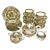 Mid Century Rose Medallion Dessert / Tea Set- 25 Pieces For Sale