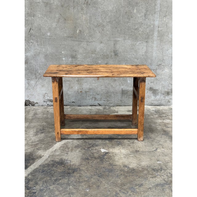 19th Century French Provincial Farm Table Primitive Console For Sale - Image 4 of 10