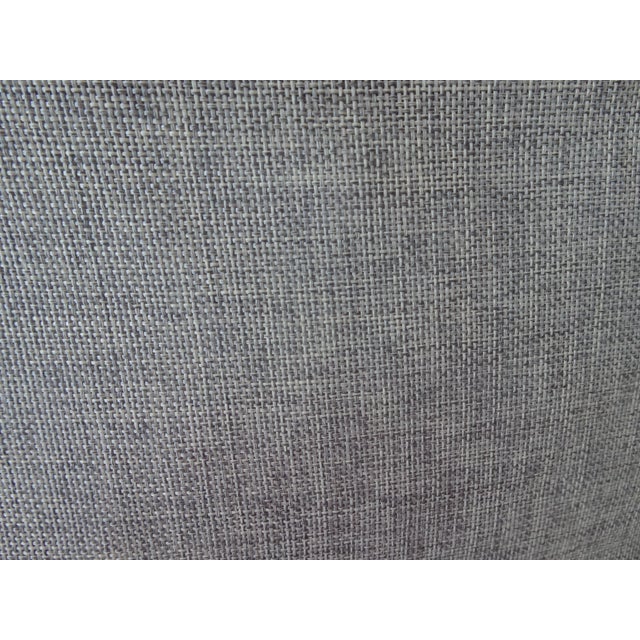 Designer Goose Down Feathers Throw Pillow W Gray Fabric Bow Tie Top For Sale - Image 13 of 16