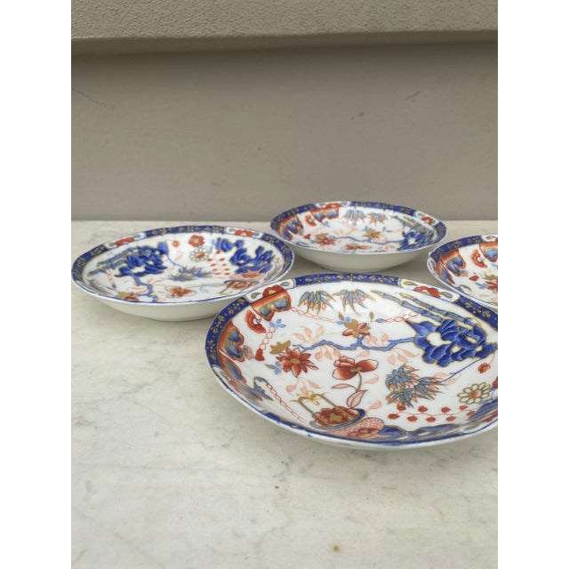 English Imari Small Bowl Porcelain Plates-Set of 5 For Sale In Austin - Image 6 of 9