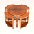 Mid-Century Modern Art Deco Nesting Tables in Figured Walnut, 1930, Set of 4 For Sale - Image 3 of 11