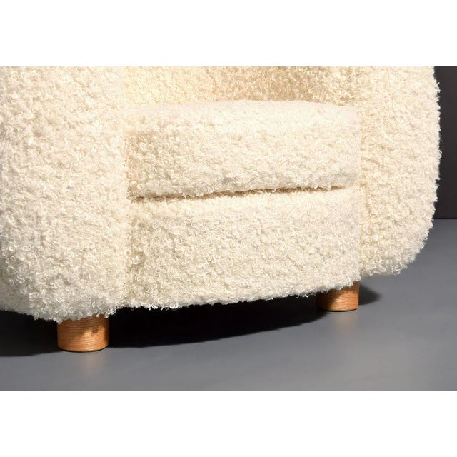 Inspired by Jean Royère's iconic Ours Polaire ("Polar Bear") collection, this custom sculptural lounge chair embodies the...