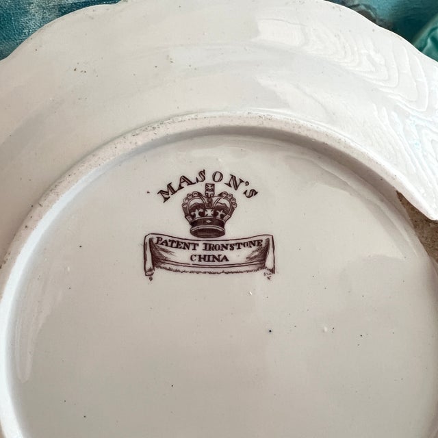 Antique Mason's Ironstone Green "The Great Wall of China" 9" Plate, Circa 1815 For Sale - Image 10 of 10