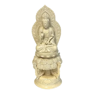 Early 20th Century Chinese Blanc-De-Chine Seated Guanyin Altar Piece