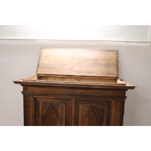 Antique Italian Walnut Wardrobe, 1600s For Sale - Image 10 of 18