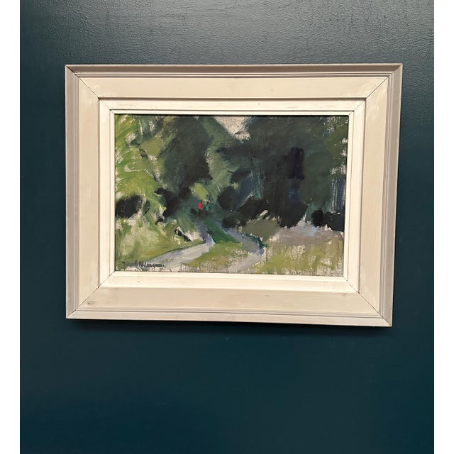 Karl Niemann, Figures on Winding Path, 1950s, Oil Painting on Canvas, Framed For Sale - Image 14 of 18