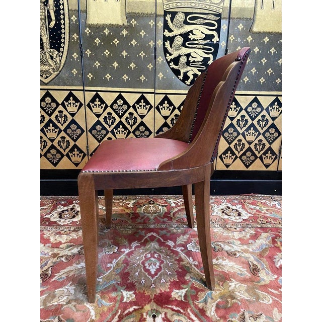Brown Art Deco Gondola Chairs, Set of 4 For Sale - Image 8 of 11
