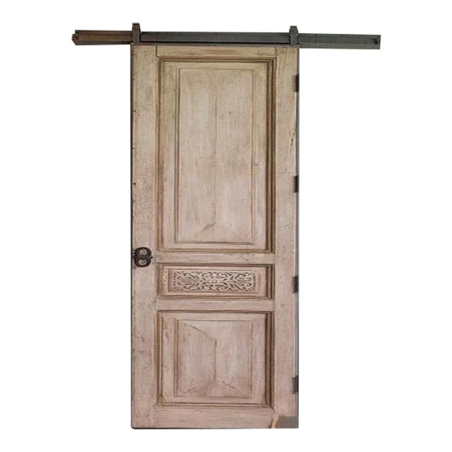 French Country Raised-Panel Door – Hand-Carved Detail For Sale