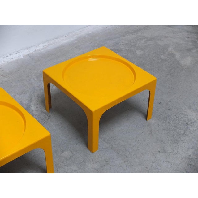 Fiberglass Side Tables by Marc Berthier for Prisunic, 1970s, Set of 2 For Sale - Image 9 of 18