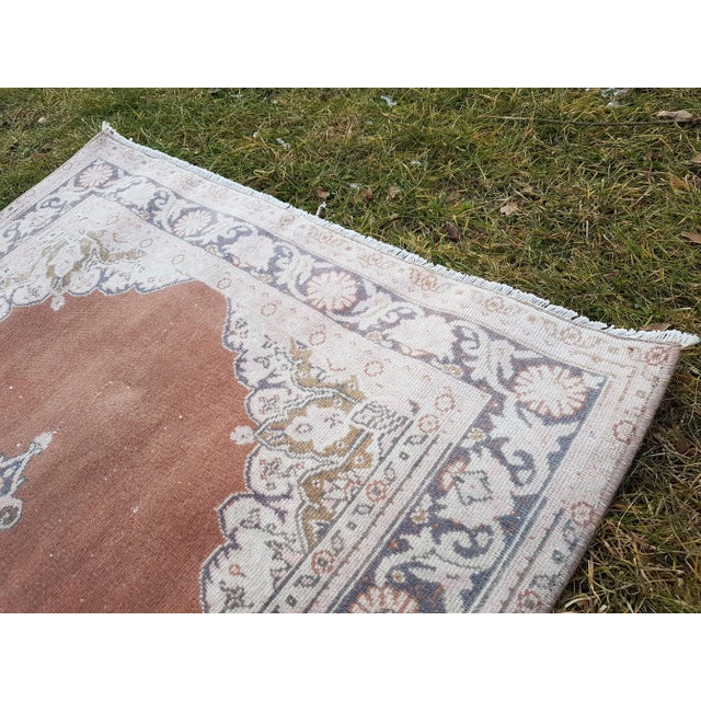 Turkish Oushak Rug Tan Carpet 2'9" X 4'11" For Sale - Image 11 of 11