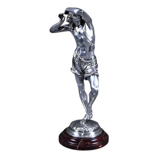A. Carrier, The Neapolitan Dancer, Late 19th Century, Silvered Bronze For Sale