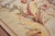 Textile 9x12 Vintage Aubusson Flat Weave Wool Rug, Louis XV Rosette Medallion For Sale - Image 7 of 13