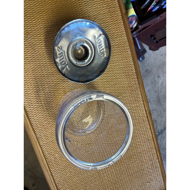 Vintage Mid Century Tom's Roasted Peanut Glass Jar With Metal Top For Sale In West Palm - Image 6 of 10