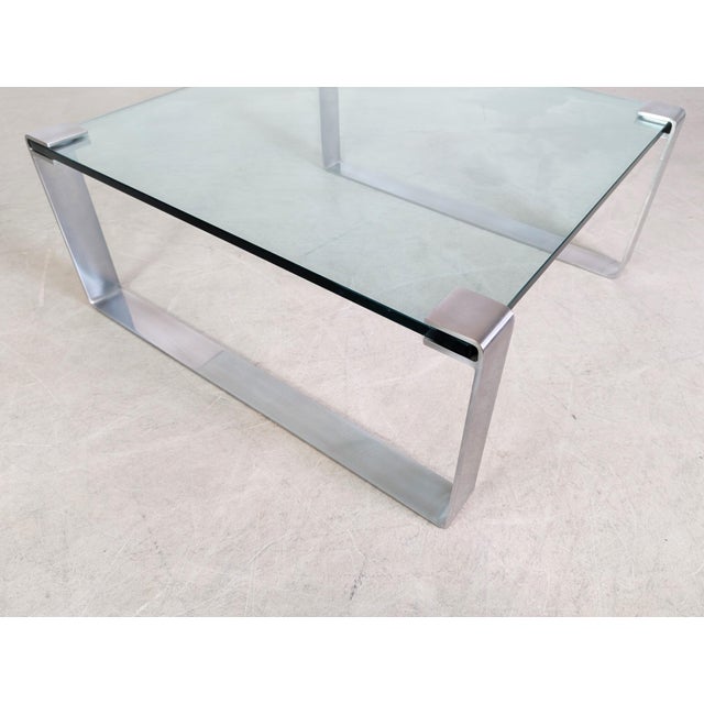 Square Glass Model 1022 Coffee Table Table by Peter Draenert For Sale - Image 8 of 11