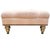 Ethan Allen Custom Tufted Pink Textured Ottoman With Nailhead Trim For Sale - Image 9 of 11