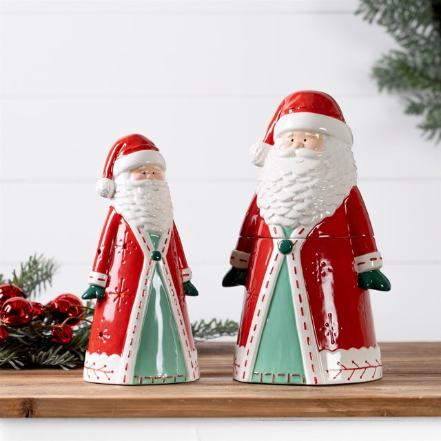 Bring a festive and whimsical charm to your holiday home with this Ceramic Santa Tea Light Holder. Standing 10.25" tall,...