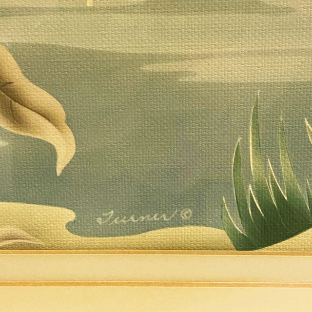 1940 Tropical Flamingo Lovers Scenic Print, by Billy Seay for Turner For Sale In Los Angeles - Image 6 of 10