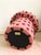 Mushroom Ottoman in Wool Pink Dot - Large Dots For Sale - Image 9 of 13