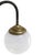 White Opaline, Cast Iron & Brass Wall Light For Sale - Image 5 of 10