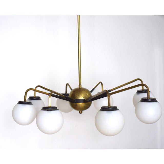 Black Italian Sputnik Chandelier with Adjustable Arms from Stilnovo, 1950s For Sale - Image 8 of 17