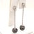 Large 8.6 mm Tahitian Pearl hanging drop earrings with a 1.75 mm drop set in 14k white Gold Earrings Certified $899 013380...