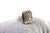 White Gold Ring with Brilliant-Cut Diamonds and Cut-Out Corners For Sale - Image 4 of 10