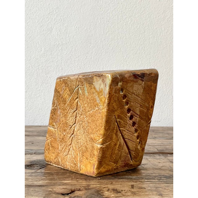 Contemporary Vintage Original Studio Pottery Block Sculpture For Sale - Image 3 of 12