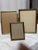 Brass Trio Vintage Brass Table Top Photo Frames For Sale - Image 8 of 8
