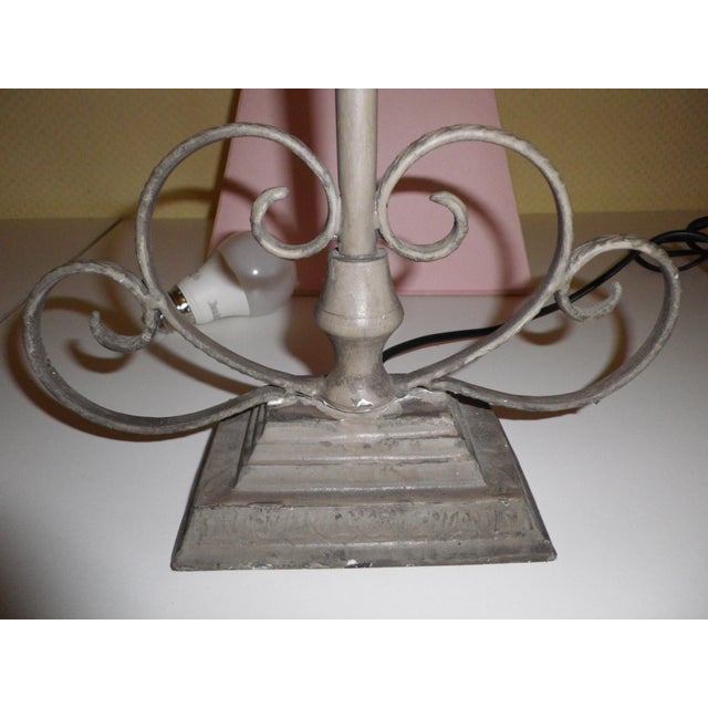 Vintage Table Lamp in Wrought Iron, 1980s For Sale - Image 3 of 14
