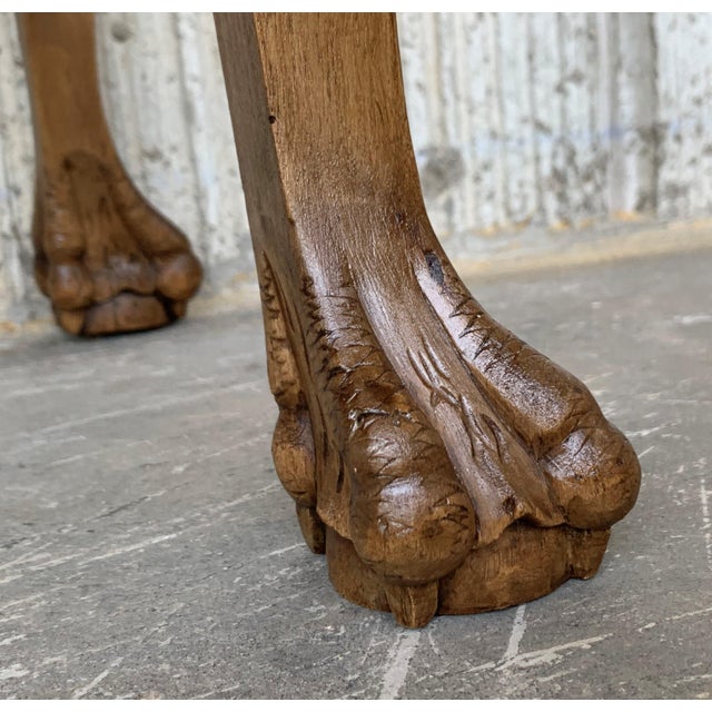 20th Century Pair of French Nightstands with One Drawer and Claw Feet For Sale - Image 10 of 18