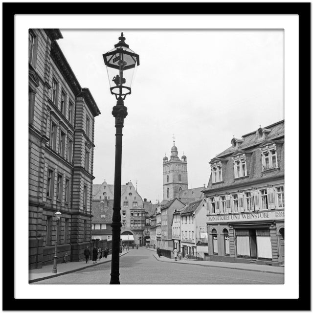 Street Scene Darmstadt View to Stadtkirche Church, Germany, 1938, Printed 2021 For Sale - Image 4 of 5