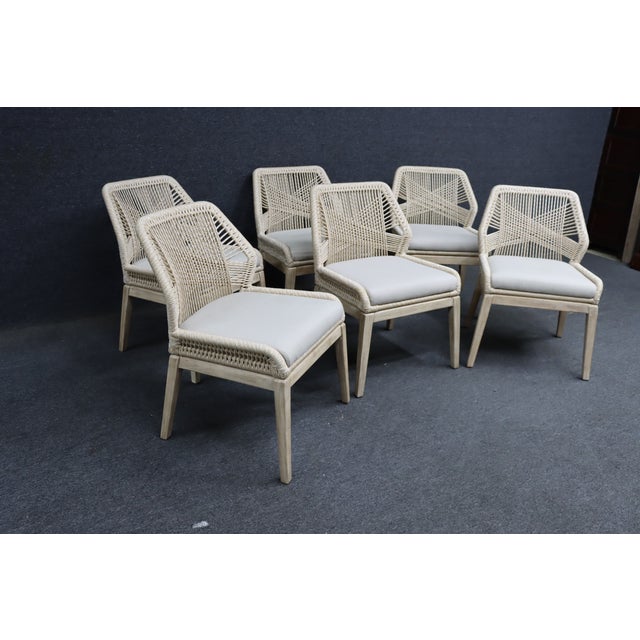 Essentials for Living Loom Rope Dining Chairs, Set of 6 For Sale - Image 4 of 17