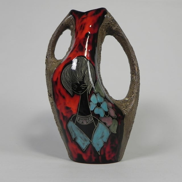 Ceramic Vintage Fat Lava Vase from Vallauris, 1950s For Sale - Image 7 of 18