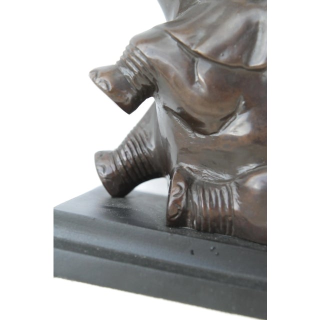 VTG Pair of Bronze Art Deco Baby Elephant Book Ends For Sale - Image 15 of 16
