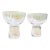 1950s Mid-Century Modern Iridescent Optic Martini Cocktail Glasses - Set of 2 For Sale