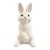 Vintage White Ceramic Bunny Rabbit Figurine With Pink Nose For Sale