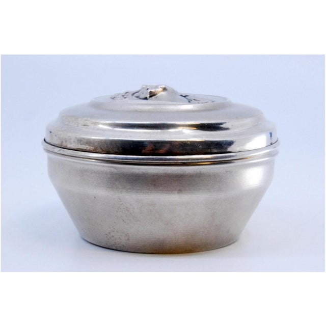 Silver Silver Rosary Box with Christs Head in High Relief For Sale - Image 8 of 9