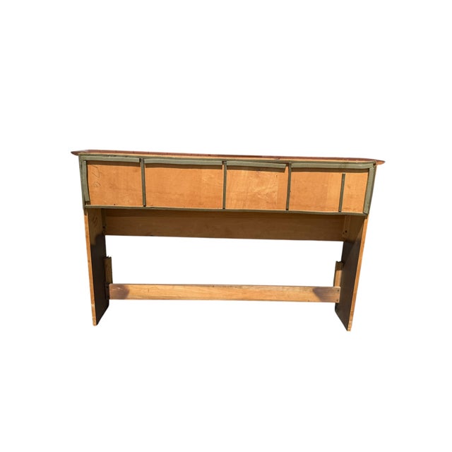 Mid-Century Mainline by Hooker Walnut & Cane Bookcase Headboard, 1957 For Sale - Image 14 of 15