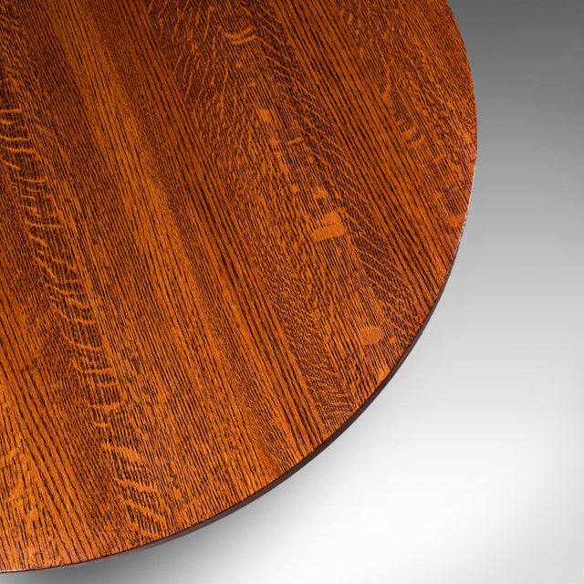 Brown Vintage Cotswold School Centre Table, English, Oak, Occasional, Mission Style For Sale - Image 8 of 10
