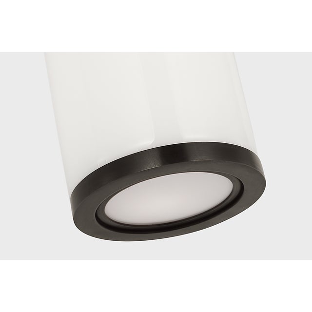 2020s Chapman & Myers for Visual Comfort Signature Halford 22" Double Bath Sconce in Bronze with White Glass For Sale - Image 5 of 7