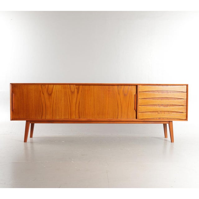Wood Vintage Danish Sideboard in Teak, 1980s For Sale - Image 7 of 7