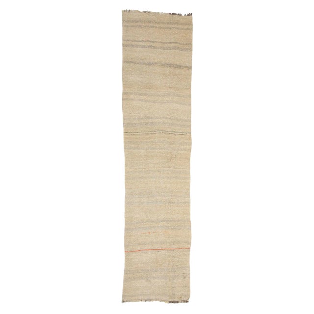 Mid 20th Century Vintage Hemp Kilim Rug-2′2″ × 9′ For Sale