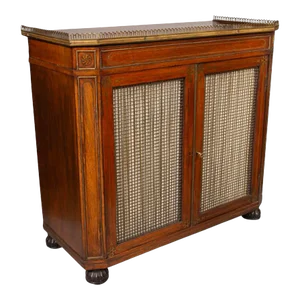 Regency Rosewood and Brass Inlaid Credenza