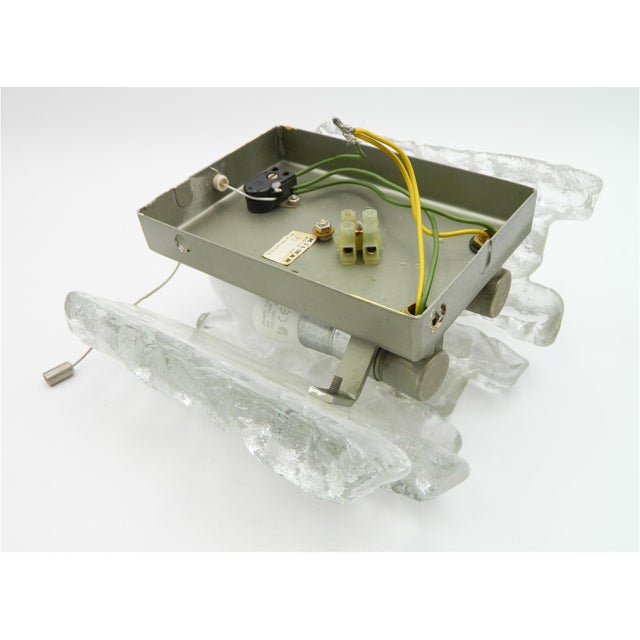 Vintage Ice Glass Wall Light by J. T. Kalmar, Vienna, Austria, 1970s For Sale - Image 12 of 13