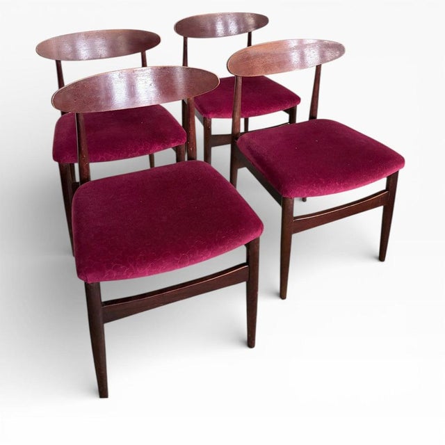 Vintage Teak Dining Chairs, Set of 4 For Sale - Image 4 of 7