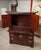1950s Vintage Maitland and Glascoe Style Chinoiserie Parquet Bamboo Bar Cabinet For Sale - Image 5 of 6