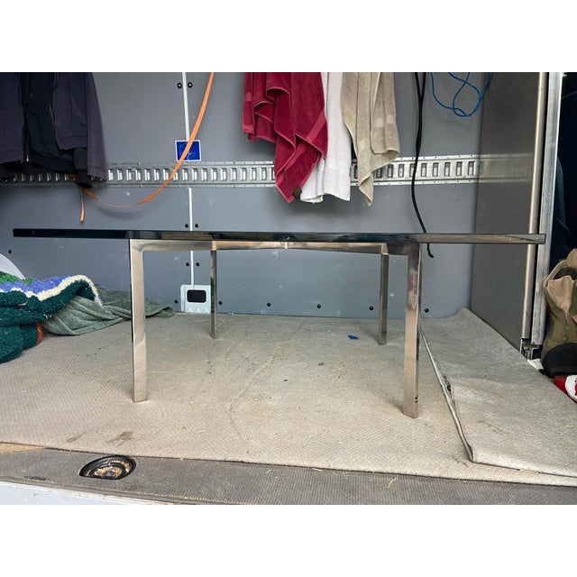 Vintage Mid Century Modern Barcelona Stainless Coffee Table by Mies Van Der Rohe for Knoll For Sale - Image 13 of 17