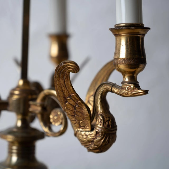 French French Brass Bouillotte Lamp For Sale - Image 3 of 12