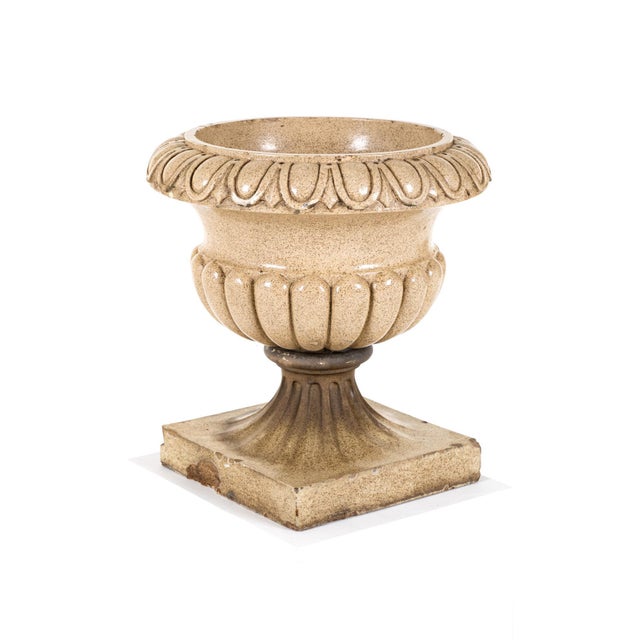 English Salt Glaze Garden Urn For Sale - Image 4 of 13